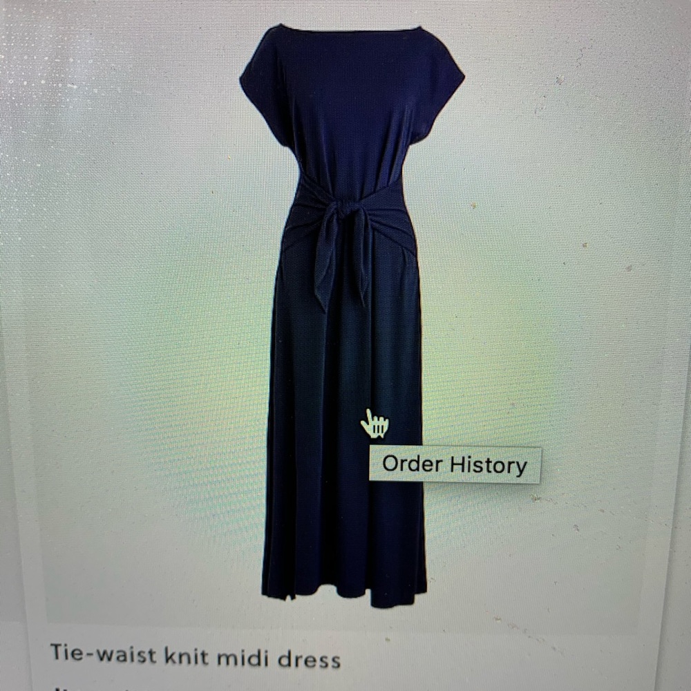 J. Crew tie waist knit midi dress